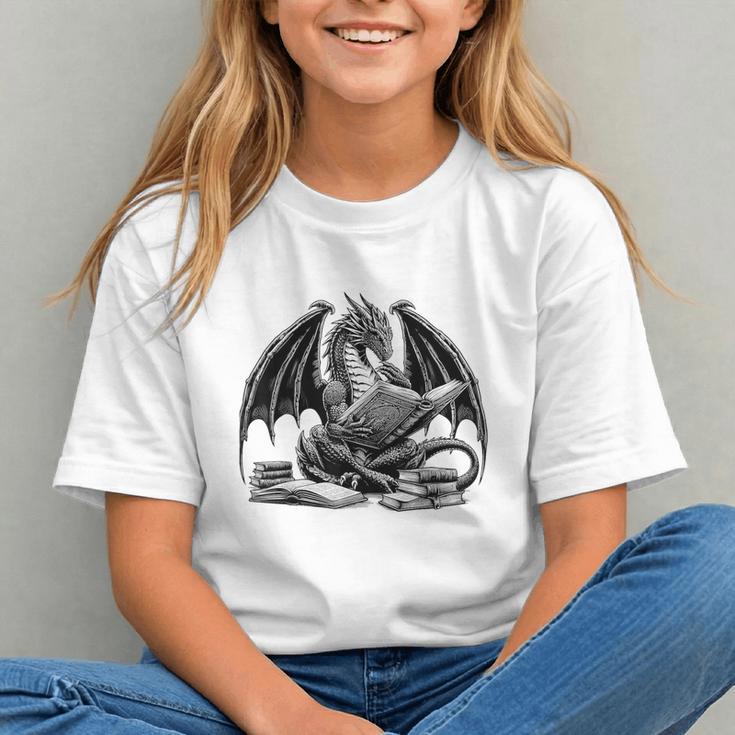 Dragon Reading Book Bookworm Books Dragon Learning Graphic Youth