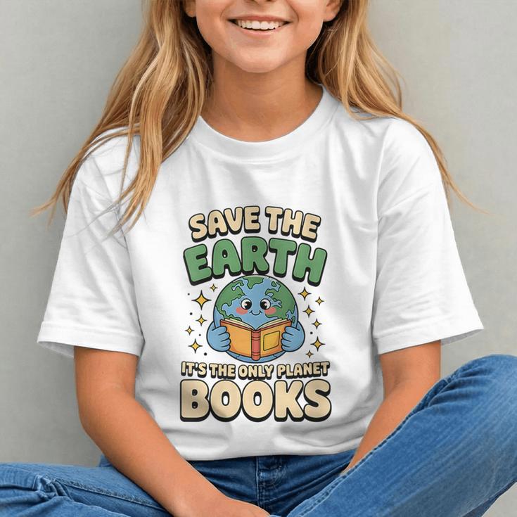 Earth Day Save Earth It´s Only Planet With Books Reader Graphic Youth