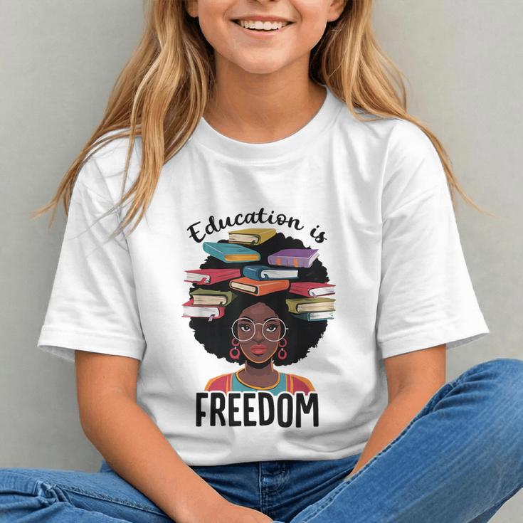 Education Is Freedom Teacher History Month Books Lover Graphic Youth