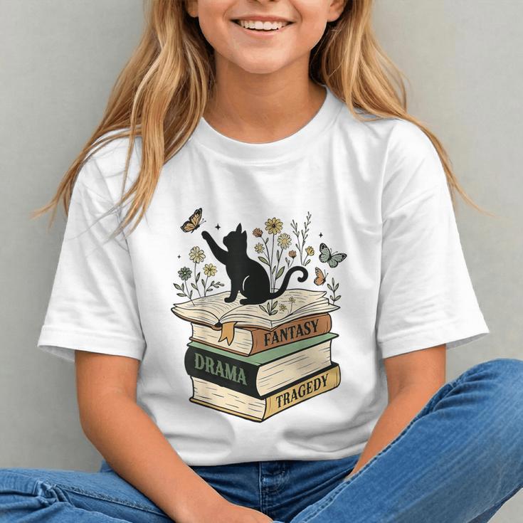 Fantasy Drama Tragedy Cat Book Lover Reading Humor Graphic Youth