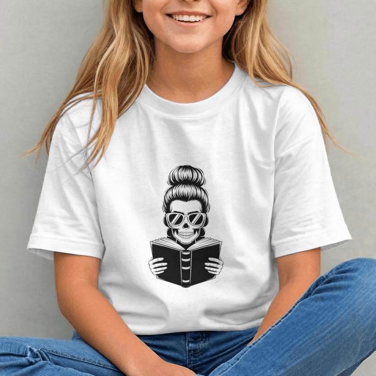 Good Girls Read Bad Books Skeleton Graphic Youth