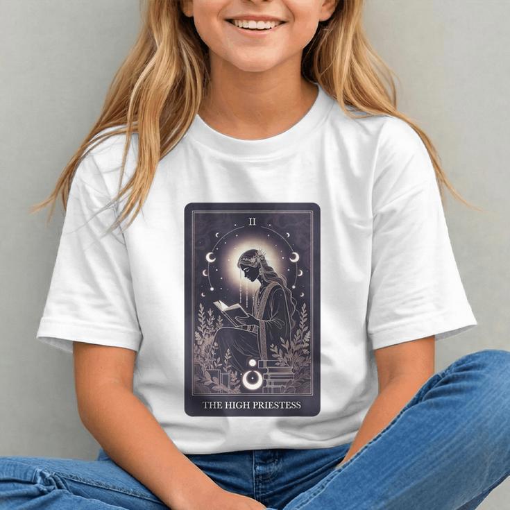 High Priestess Tarot Art Celestial Mystic Book Lover Graphic Youth