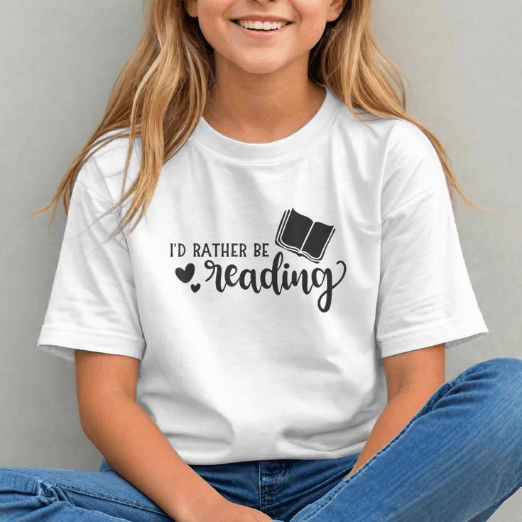 I'd Rather Be Reading Book Lover Bookworm Reading Graphic Youth