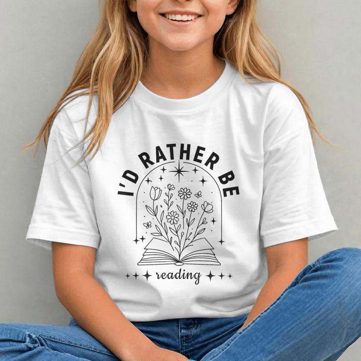 I’d Rather Be Reading Minimal Book Lover Arch Graphic Youth