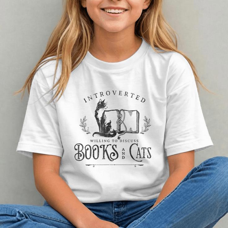 Introverted But Willing To Discuss Cats And Books Graphic Youth
