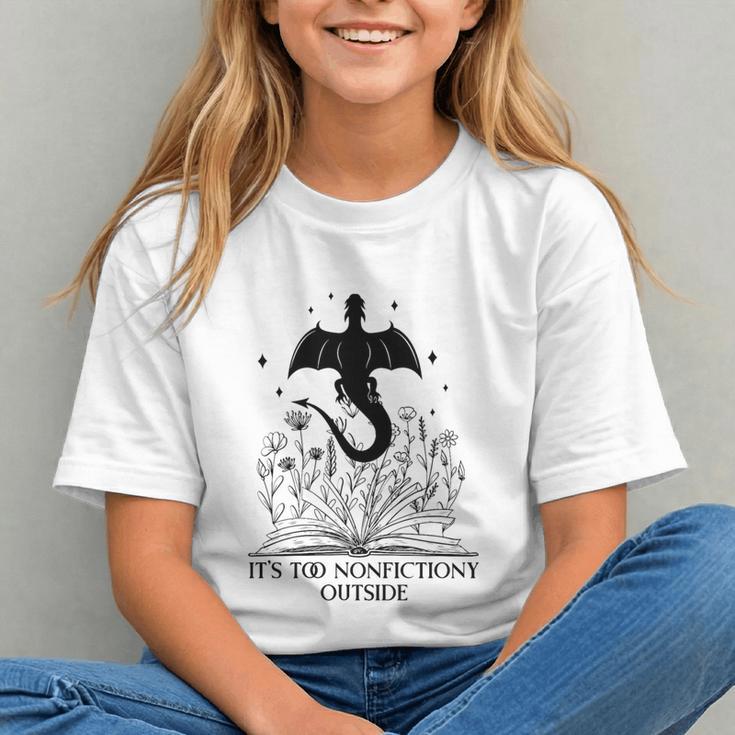 It's Too Nonfictiony Outside Book Dragon Reading Fantasy Era Premium Tri-Blend Graphic Youth It's Too Nonfictiony Outside Book Dragon Reading Fantasy Era Premium Tri-Blend Graphic Youth