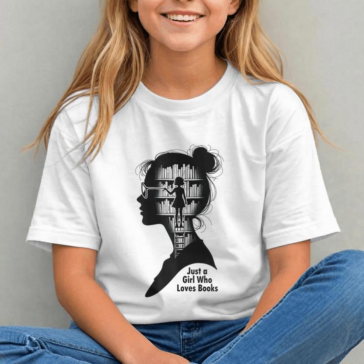 Just A Girl Who Loves Books Girls Books Lovers Graphic Youth