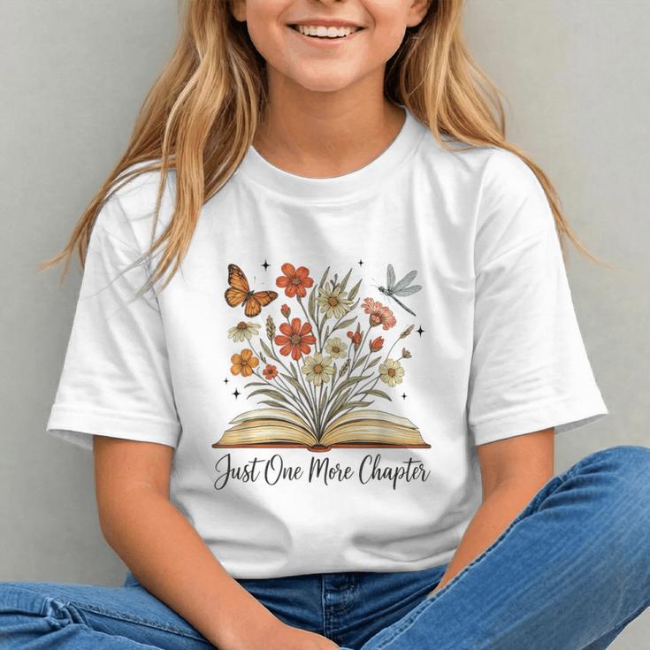 Just One More Chapter Open Book Flowers Graphic Youth