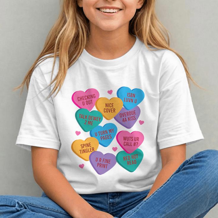 Librarian Shirt Valentines Book Worm Reading Tshirt Premium Tri-Blend Graphic Youth