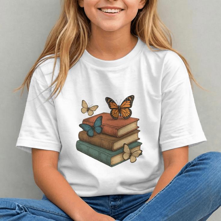 Life Is Better With Butterflies And Books Cute Butterfly Graphic Youth
