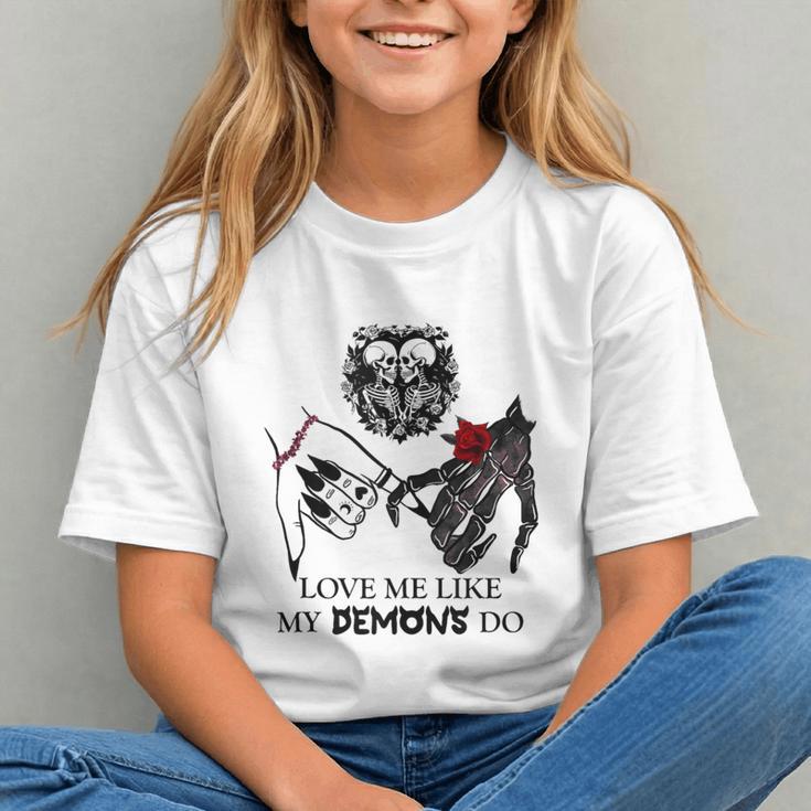 Love Me Like My Demons Do Dark Romance Merch Smutty Book Graphic Youth