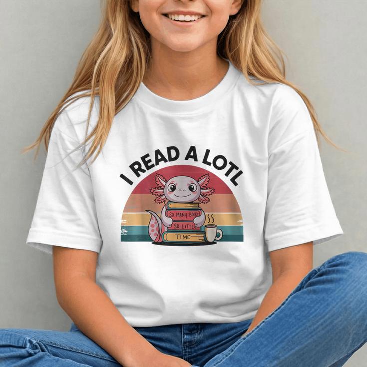 I Read Alotl Axolotl Retro Reading Books Lover Vintage Graphic Youth