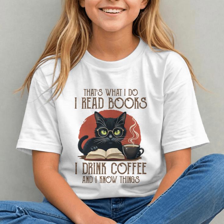 i Read Books And i Know Things Cat Reading Coffee Graphic Youth i Read Books And i Know Things Cat Reading Coffee Graphic Youth