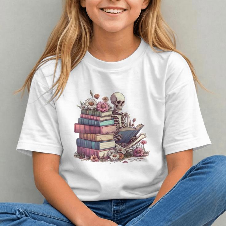 Reading A Book Per Day Keeps Reality Away Skeleton Books Graphic Youth