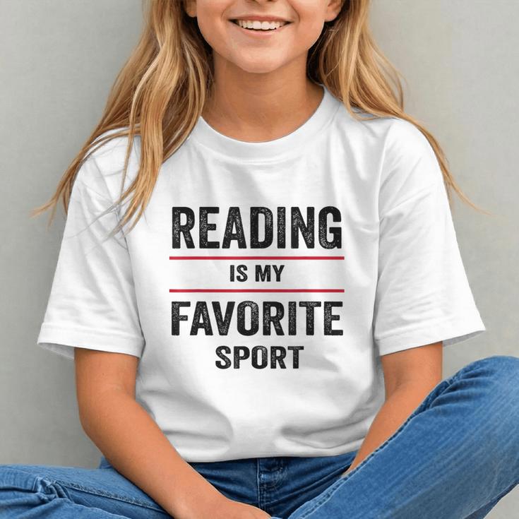 Reading Is My Favorite Sport Book Lover Quote Graphic Youth
