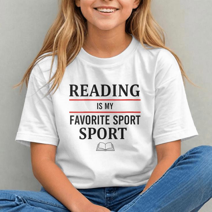 Reading Is My Favorite Sport Book Lover Saying Quote Graphic Youth