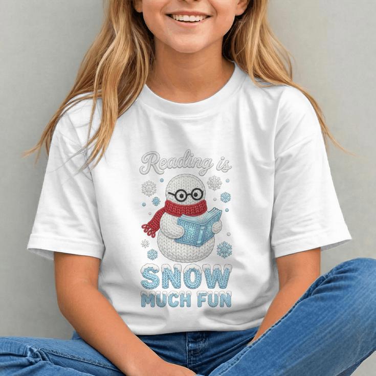 Reading Is Snow Much Fun Book Lover Winter Snowman Humor Graphic Youth Reading Is Snow Much Fun Book Lover Winter Snowman Humor Graphic Youth