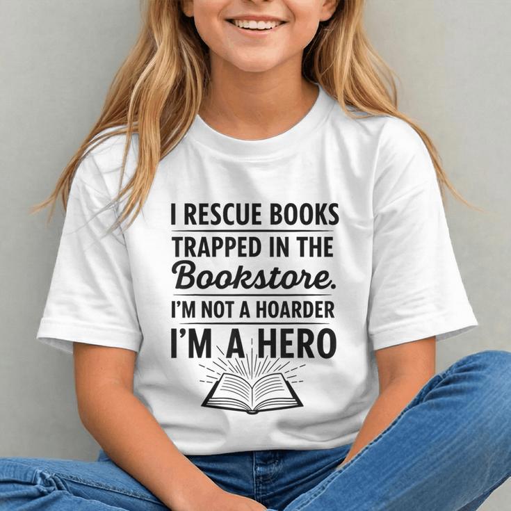 I Rescue Books Trapped In The Bookstore Sarcastic Graphic Youth