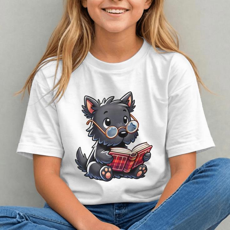 Scottish Terrier Reading a Book Dog Graphic Youth