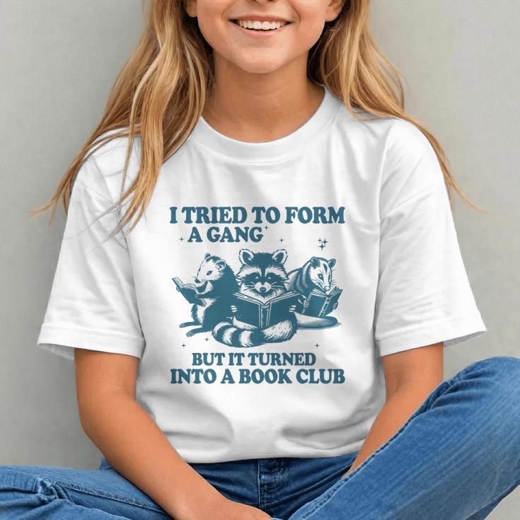 I Tried To Form A Gang But It Turned Into A Book-Club Reader Premium Tri-Blend Graphic Youth