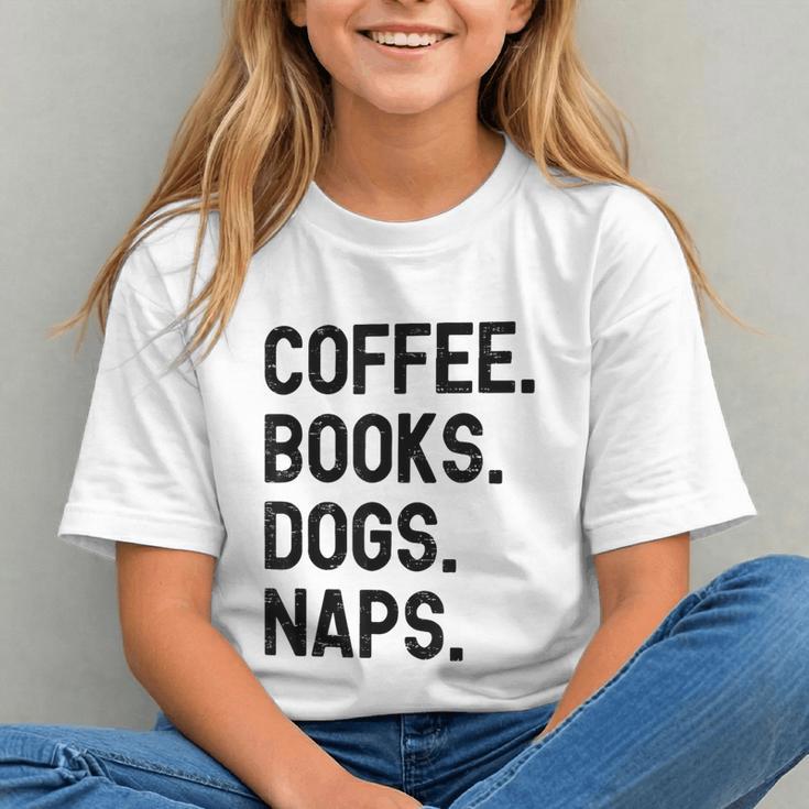 Vintage Coffee Books Dogs Naps Retro Graphic Youth