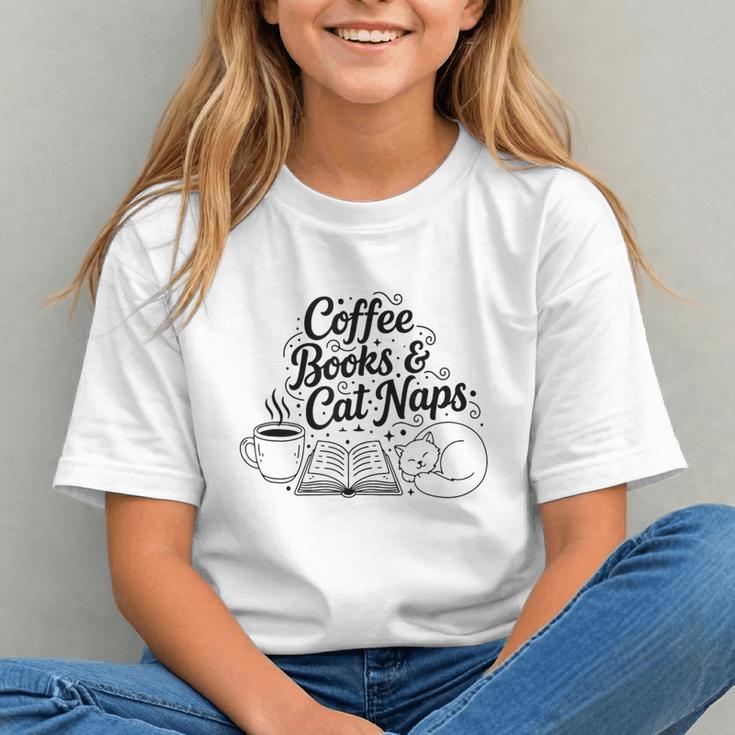 Vintage Retro Coffee Books & Cat Naps Graphic Youth