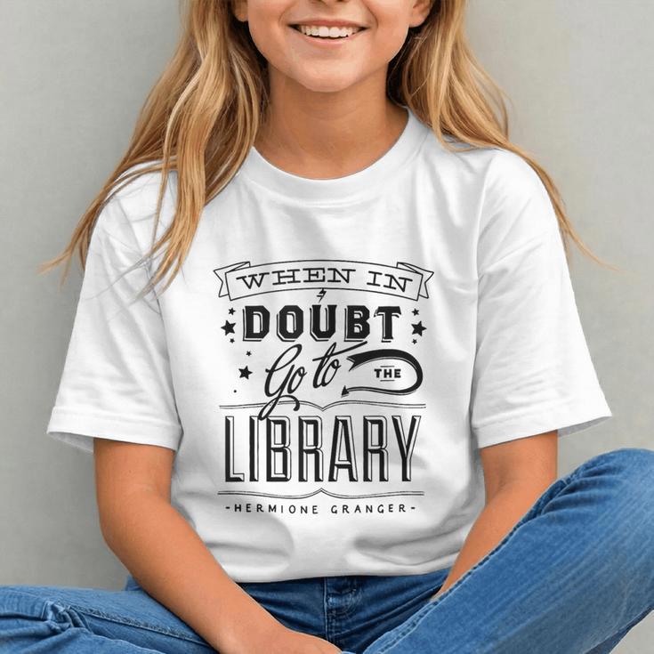 When In Doubt Go To The Library Teacher Vintage Book Lovers Graphic Youth