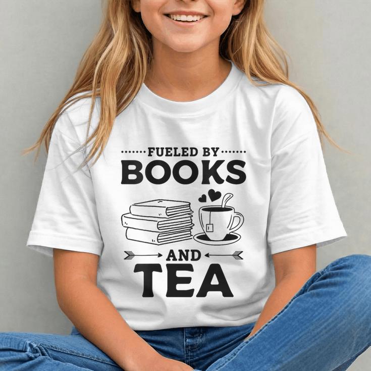Women's Fueled By Books And Tea Book Lover Bookworm Reading Books Graphic Youth
