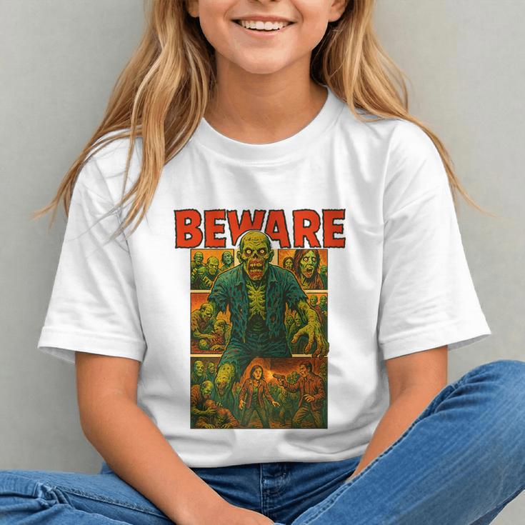 Zombie Tee Horror Movie Poster Vintage Comic Book Graphic Premium Graphic Youth