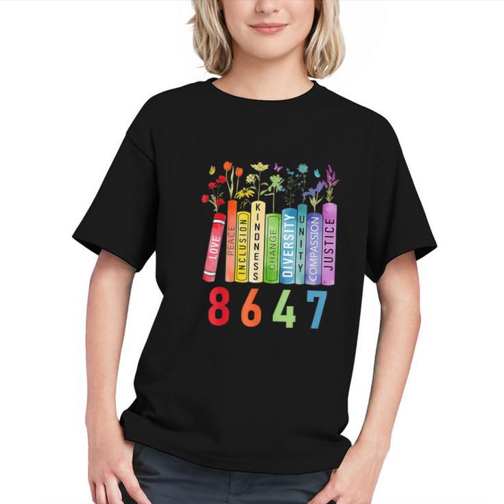 8647 Equal Rights Book Flower Trump Women Rights Feminist Graphic Youth