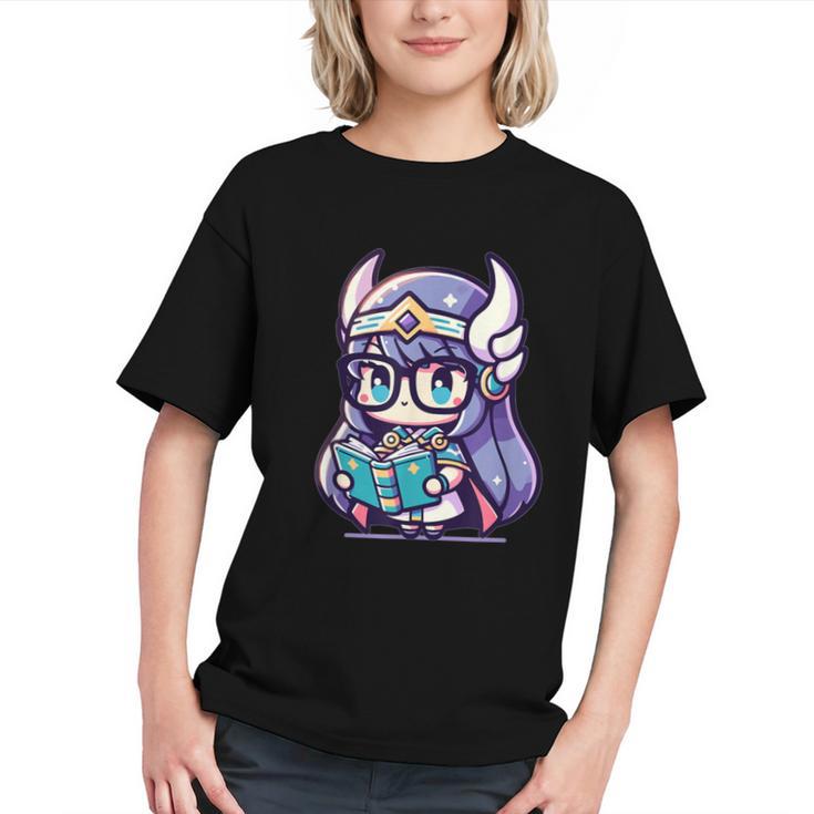 Adorable Book Lover Valkyrie With Reading Glasses Cute Graphic Youth