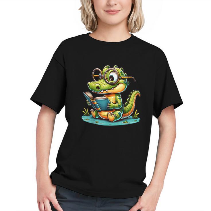 Alligator Reading a Book Animal Graphic Youth