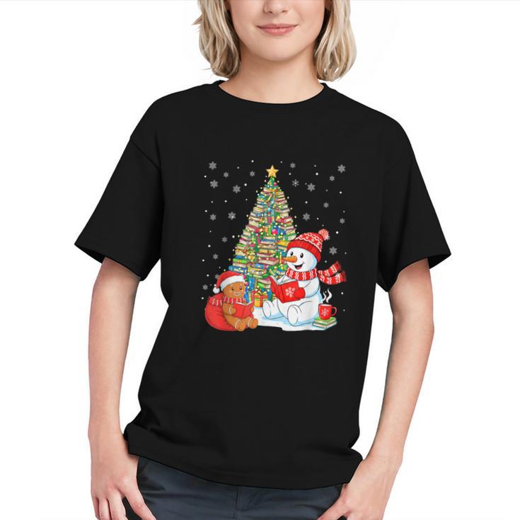 Book Christmas Tree Bookworm Gingerbread Man Snowman Reading Graphic Youth Book Christmas Tree Bookworm Gingerbread Man Snowman Reading Graphic Youth