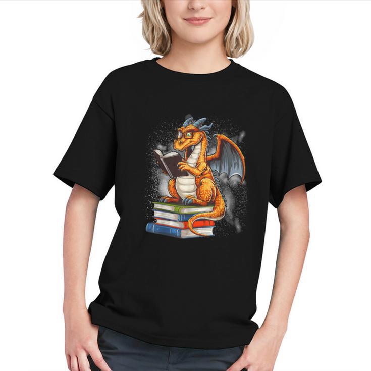 Book Dragon Reading Book Lover Graphic Youth