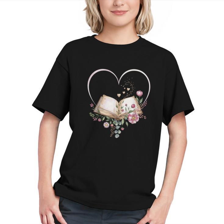 Book Lover Heart Shaped Reading Art Librarian Graphic Youth