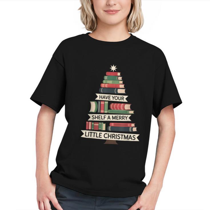 Book Merry Little Christmas Tree Holiday Graphic Youth