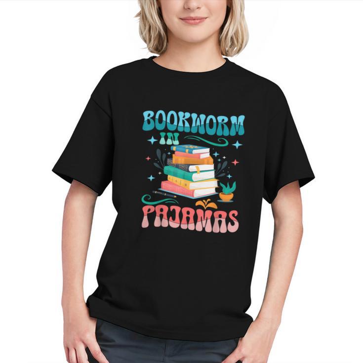 Book Reader Librarian Bookworm In Pajamas Book And Pajama Graphic Youth