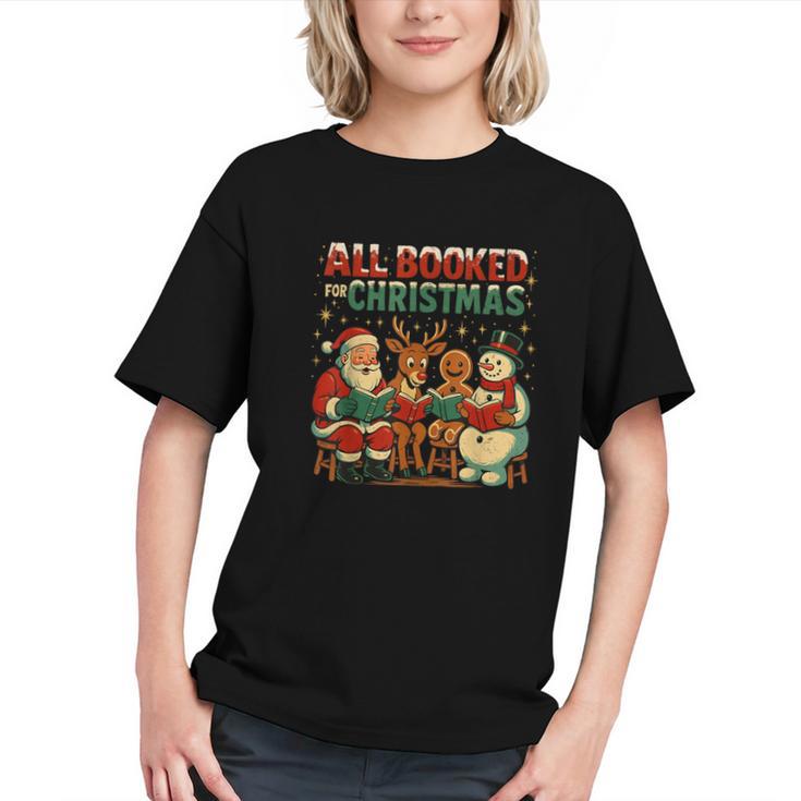 All Booked For Christmas Book Lover Graphic Youth