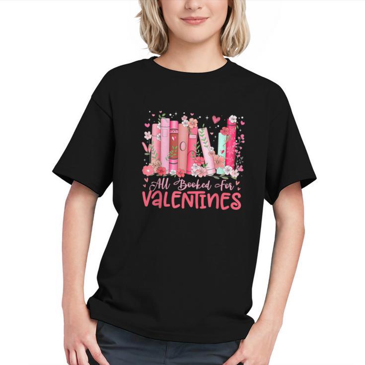 All Booked For Valentine Book Reading Women Girl Teacher Graphic Youth