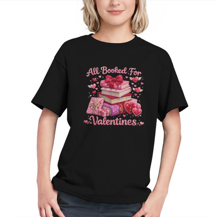 All Booked Valentine's Girly Teacher Coquette Love Graphic Youth