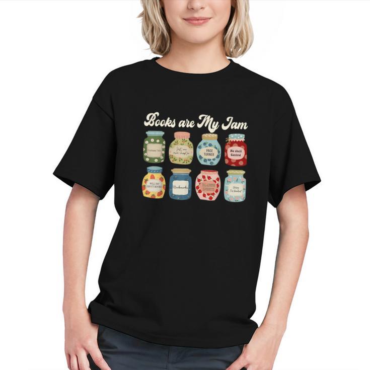 Books Are My Jam Shirt Book Lover Reader Reading Teacher Graphic Youth