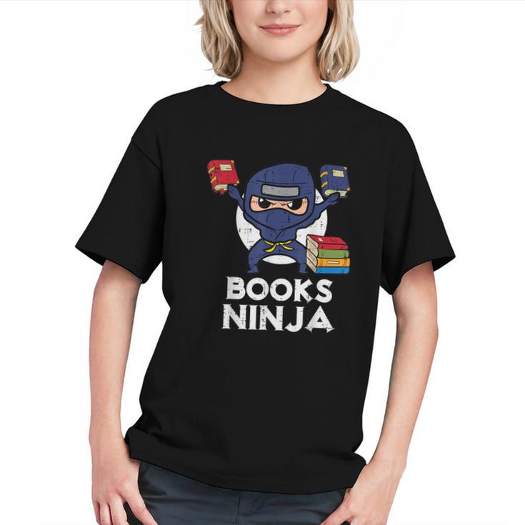 Books Ninja Read Reading Librarian Book Toddler Boys Kids Graphic Youth