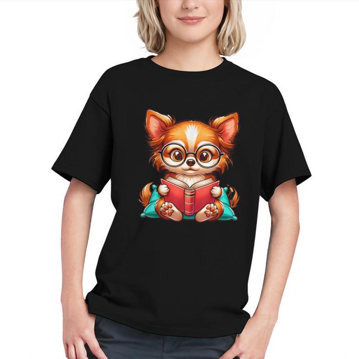 Chihuahua Reading a Book Dog Graphic Youth
