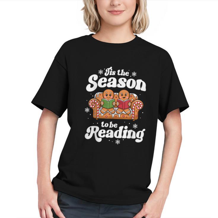 Christmas Book Lover Gingerbread Library Reading Bookaholic Graphic Youth