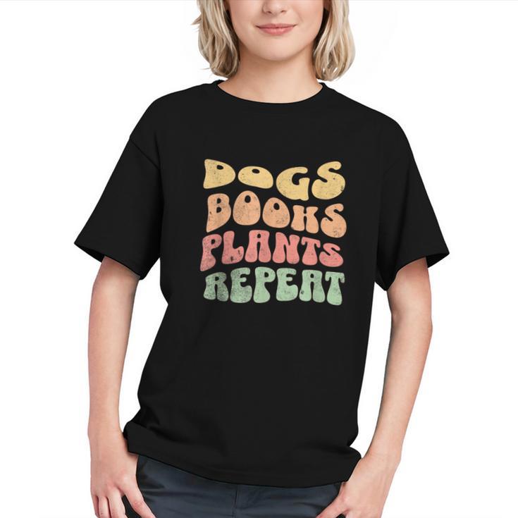 Colorful Dogs Books Plants Repeat Graphic Youth