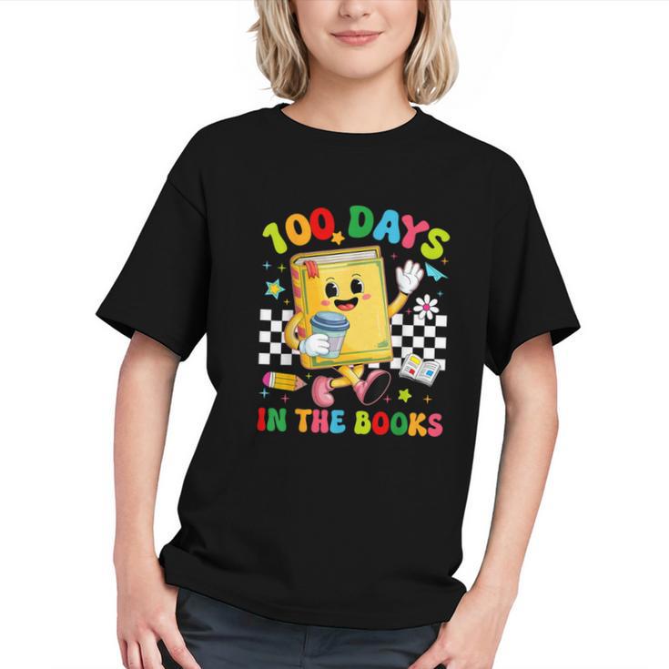 Cute 100 Days In The Books Groovy Boy Girl Teacher Graphic Youth