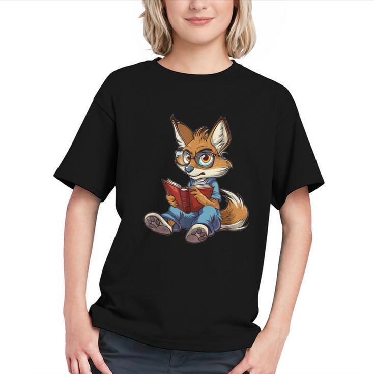 Cute Coyote With Book I Kids Coyote Graphic Youth