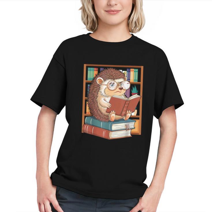 Cute Hedgehog Book Nerd Graphic Youth