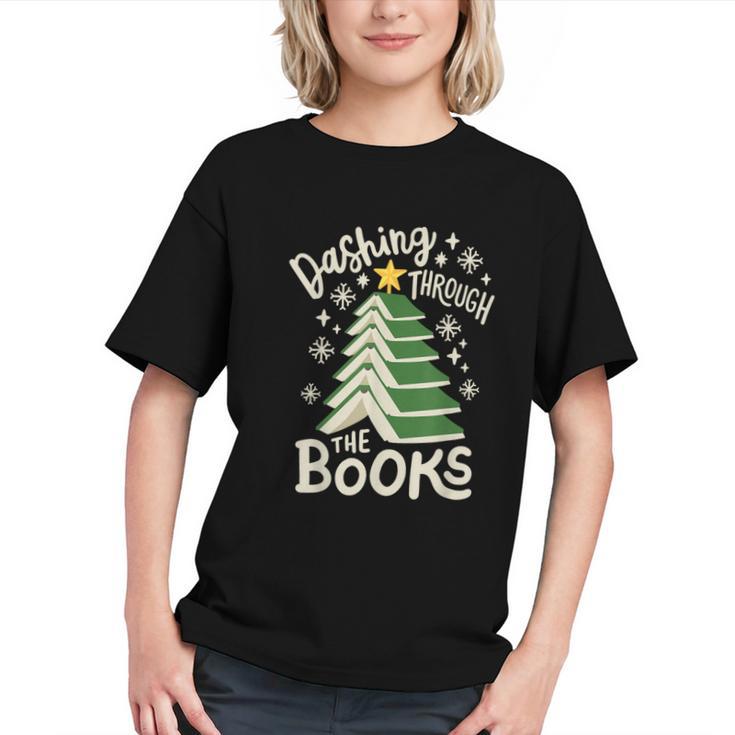 Dashing Through The Books Christmas Book Lovers Men Women Graphic Youth