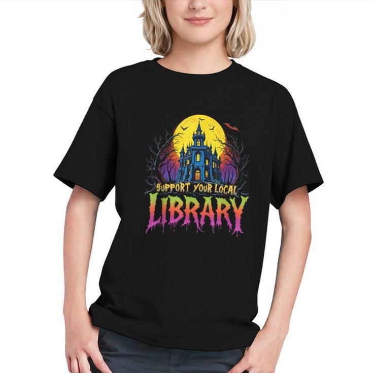 Death Gothic Support Your Local Library Lovers Book Graphic Youth